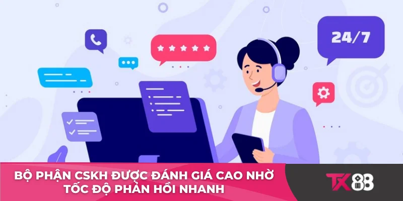 Bộ phận CSKH được đánh giá cao nhờ tốc độ phản hồi nhanh